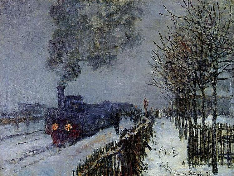 Claude Monet Train in the Snow oil painting picture